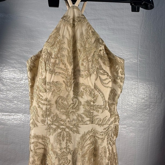 Speechless Gold Halter Prom Gown,event,festival, wedding - Picture 2 of 9